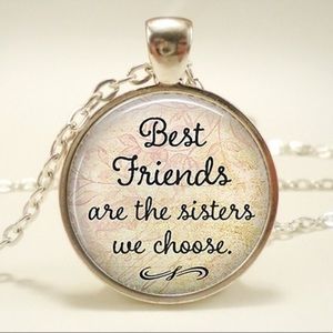 BOGO! Best Friends are the Sisters We Choose Silver Plated Pendant Necklace NWT